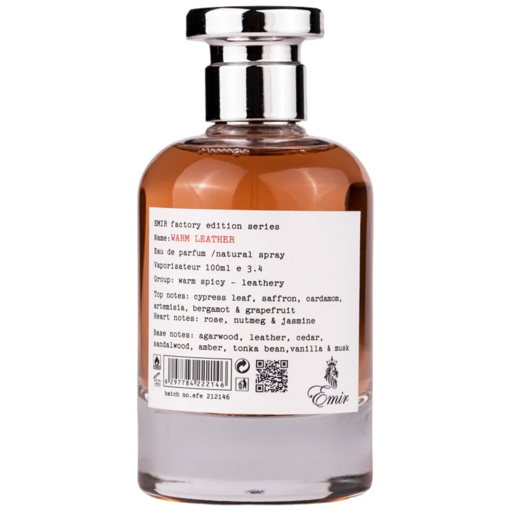 Emir, Warm Leather Factory Edition, Apă de parfum, Unisex, 100 ml