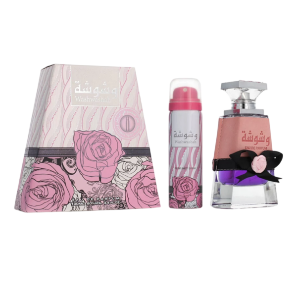 Set Lattafa: Washwasha, Eau De Parfum, For Women, 100 ml + Washwasha, Body Spray, 50 ml