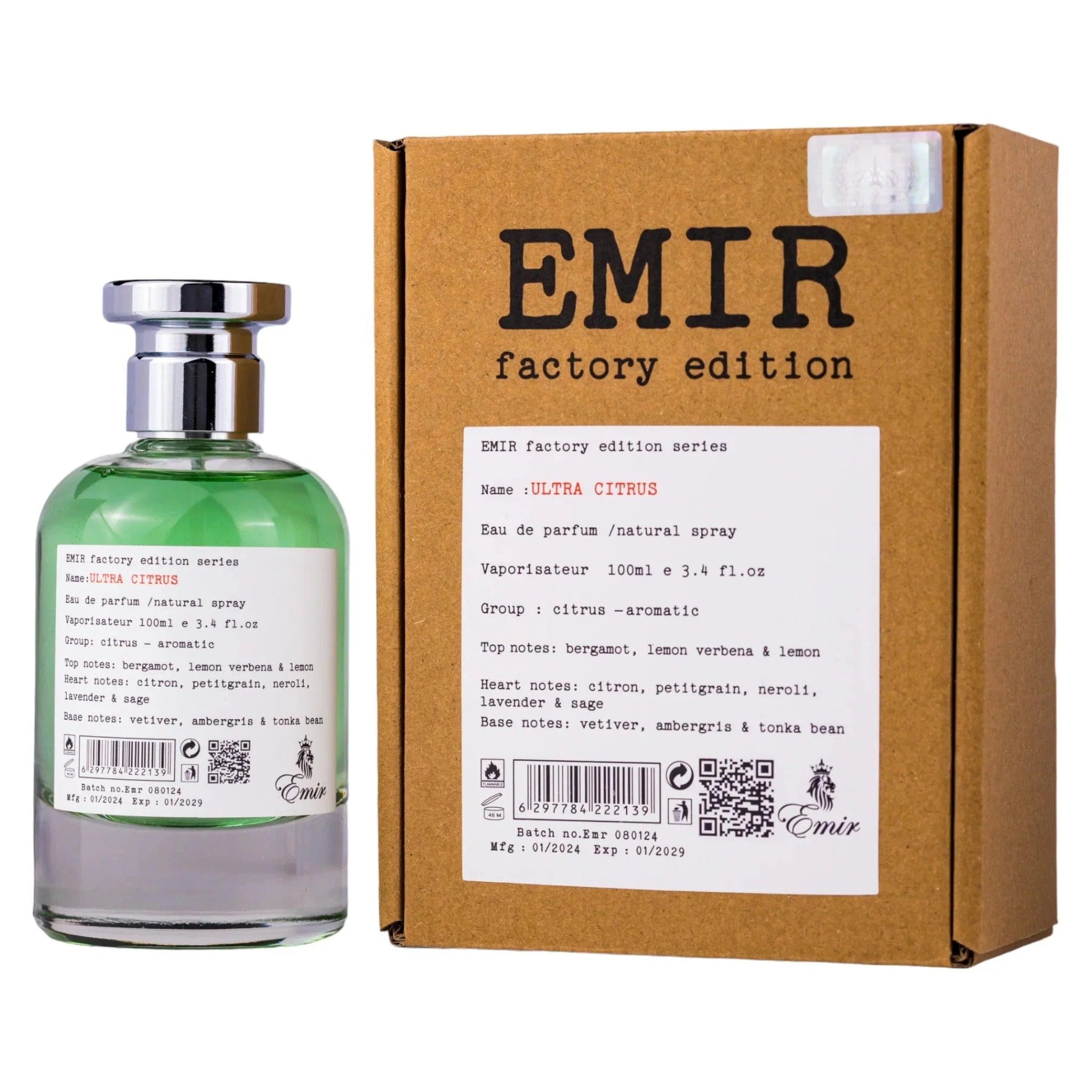 Emir, Ultra Citrus Factory Edition, Apă de parfum, Unisex, 100 ml imagine 2